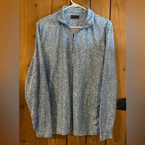 Jack Nicklaus Men’s Heather Blue Quarter Zip Long Sleeve Shirt